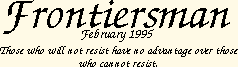 Frontiersman, February 1995