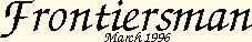 Frontiersman, March 1996